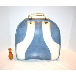 Vintage Bowling Bag Rocking Retro Mod Blue
